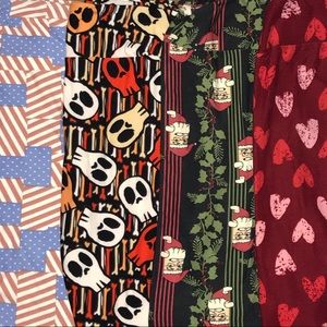 LULAROE Holiday Legging Lot - One Size